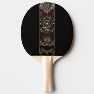 Raquette De Ping Pong Conception de Lion Or Orné