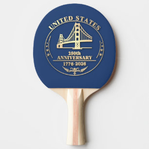 Raquette De Ping Pong Conception Golden Gate pour le 250e anniversaire d