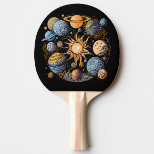 Raquette De Ping Pong Conception graphique du système solaire