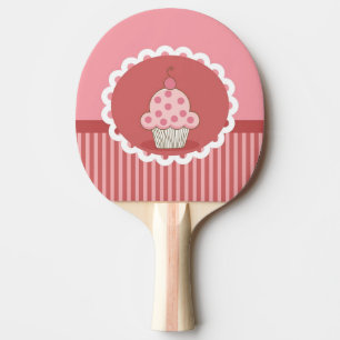 Raquette De Ping Pong Conception rose de petit gâteau