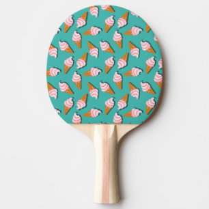 Raquette De Ping Pong Congés gaufres crème glacée et motif de yaourt con