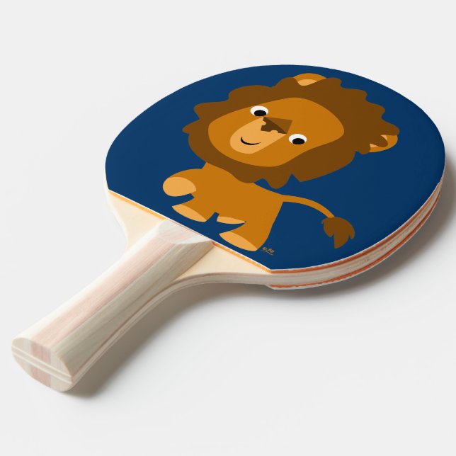 Raquette De Ping Pong Contenu du dessin mignon Lion Ping Paddle (Devant Angle)