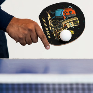 Raquette De Ping Pong Contrôle de jeu rétro drôle de respect pour vos aî