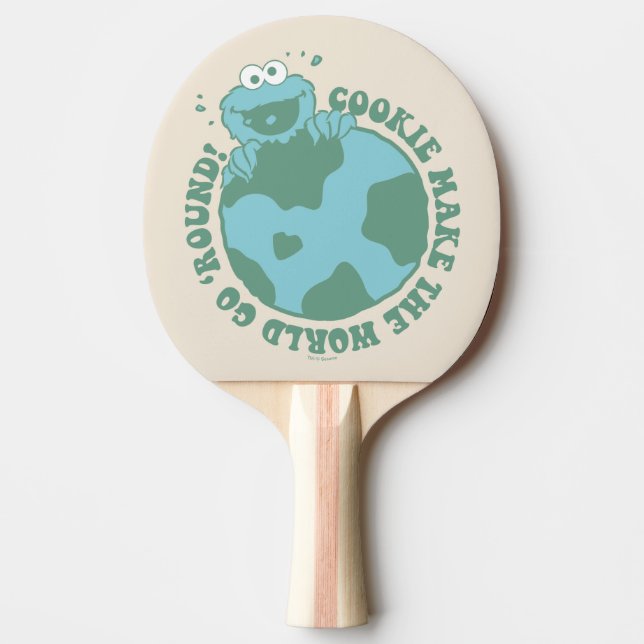 Raquette De Ping Pong Cookie Monster | Les cookies font tourner le monde (Devant)