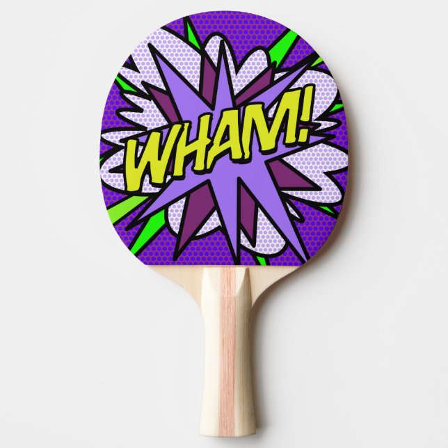 Raquette De Ping Pong Cool moderne amusant WHAM Comic Book (Devant)