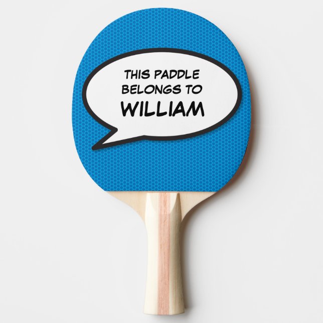 Raquette De Ping Pong Cool Moderne Funny Personnalisé Discours bulle (Devant)