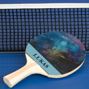 Raquette De Ping Pong Cool Personnalisé Galaxie Aquarelle Espace extra-a