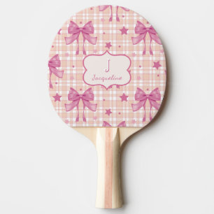 Raquette De Ping Pong Coquette féminine rose vaches