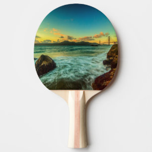 Raquette De Ping Pong Coucher du soleil à la plage de Baker