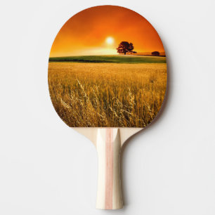 Raquette De Ping Pong Coucher du soleil rouge sang