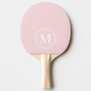 Raquette De Ping Pong Couleur Chuchotement Rose Uni Monogramme