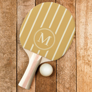 Raquette De Ping Pong Couleur du soleil de sable de bande de monogramme