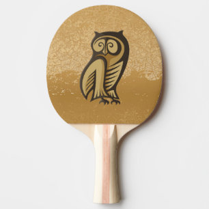 Raquette De Ping Pong Couleur du symbole de hibou