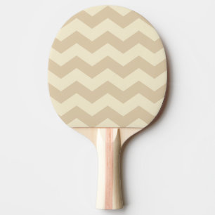 Raquette De Ping Pong Couleur dune de sable à rayures en zigzag