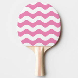 Raquette De Ping Pong Couleur Rose Classique à Rayures Ondulées