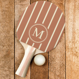 Raquette De Ping Pong Couleur Rose pâle de la bande de monogramme