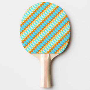 Raquette De Ping Pong Couleur Turquoise Bleu Orange Jaune Motif