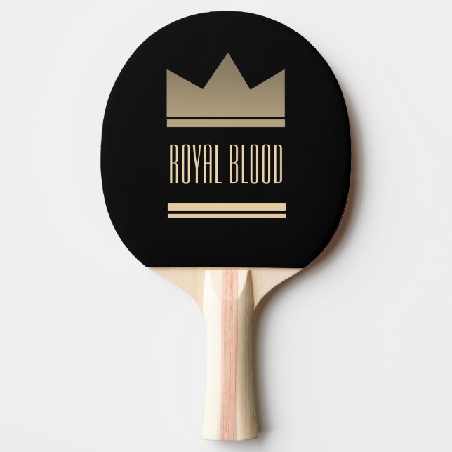 Raquette De Ping Pong Couronne noire et roi d'or (Devant)