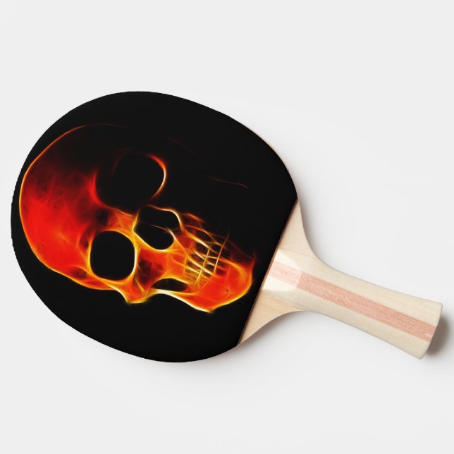 Raquette De Ping Pong Crâne des flammes (Côté)