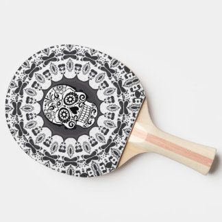 Raquette De Ping Pong crâne drôle de mandala
