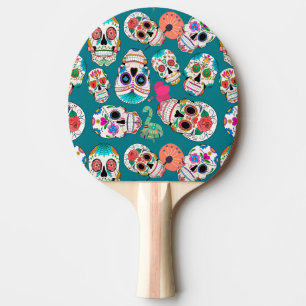 Raquette De Ping Pong Crânes de sucre de Boho