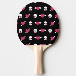 Raquette De Ping Pong Crânes et coeurs