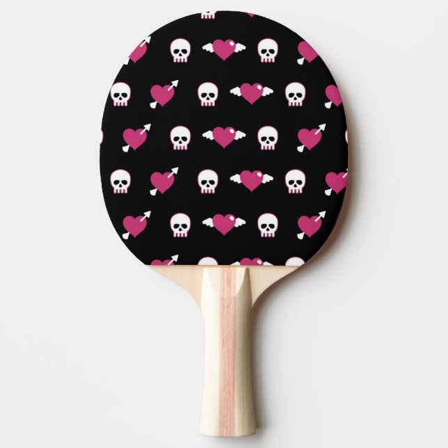 Raquette De Ping Pong Crânes et coeurs (Devant)
