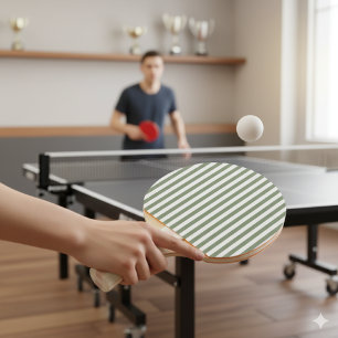 Raquette De Ping Pong Créez votre propre Motif à rayures blanches Sage G