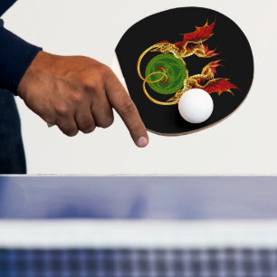 Raquette De Ping Pong Crescent Céleste Lune Et Dragons