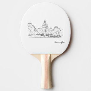 Raquette De Ping Pong Croquis de Washington DC USA Capitol