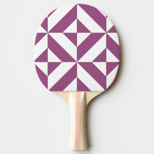 Raquette De Ping Pong Cube Déco géométrique violet chaud