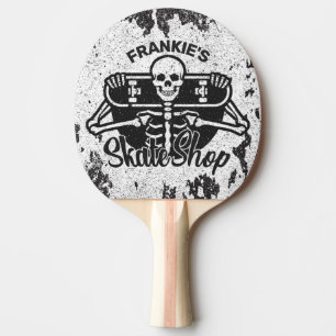Raquette De Ping Pong Custom ADD NAME Skull Skate Shop