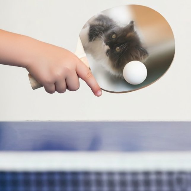 Raquette De Ping Pong Cute chat (Fluffy Calico Kitten Photo Cute Ping Pong Paddle
)