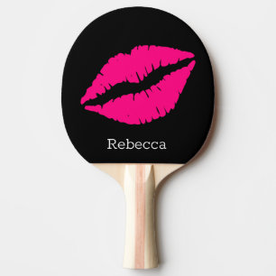 Raquette De Ping Pong Cute Cool rose Lip Monogramme
