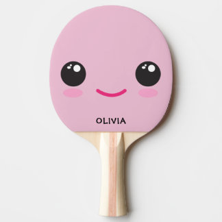 Raquette De Ping Pong Cute Happy Kawaii Face - Custom Ping Pong Paddle