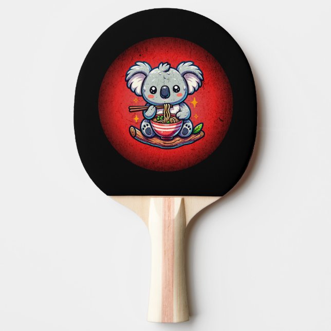 Raquette De Ping Pong Cute Koala manger Ramen (Devant)