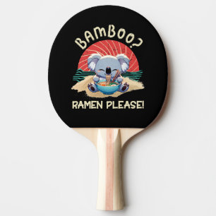 Raquette De Ping Pong Cute Koala manger Ramen Vintage soleil