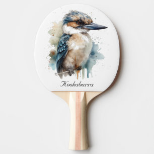 Raquette De Ping Pong Cute Kookaburra sur une branche, personnalisé