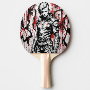 Raquette De Ping Pong Cyberpunk Guerrier Graffiti Ping Paddle -