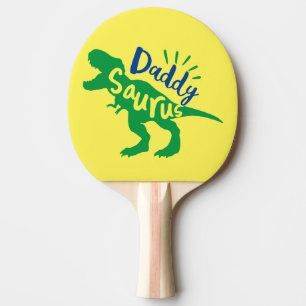 Raquette De Ping Pong Daddy Saurus T-Rex Silhouette