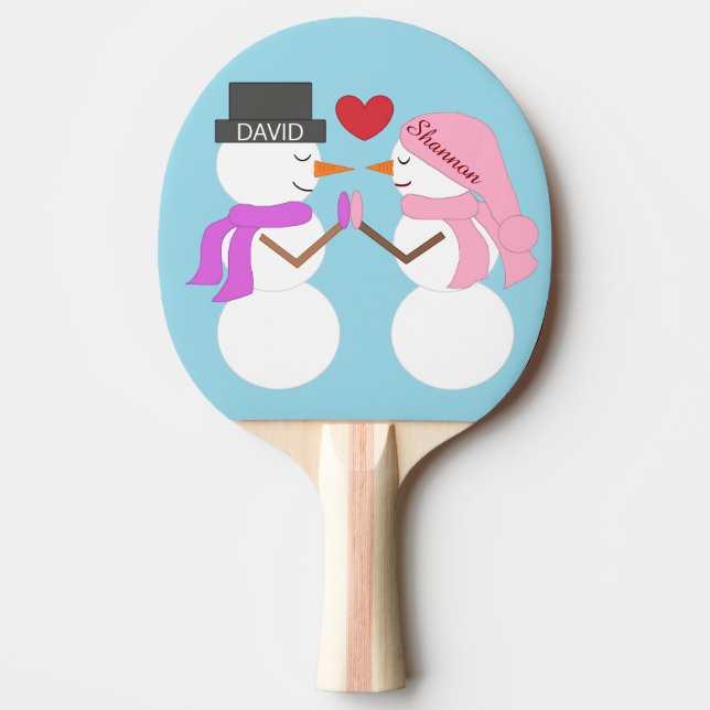 Raquette De Ping Pong Darling Snowpeople in Love : Bleu clair (Devant)