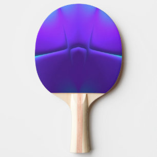 Raquette De Ping Pong DÉCOLLAGE ~ Bleu Violet ~ Fractale Originale ~