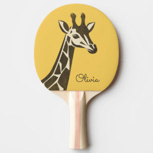 Raquette De Ping Pong Décor en tête de girafe de mignonne