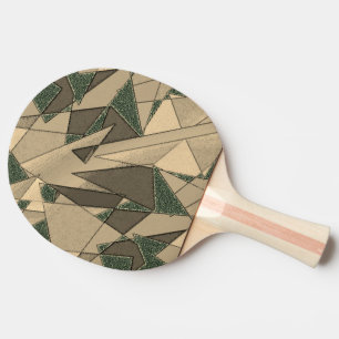 Raquette De Ping Pong Découpe triangulaire beige sur "arrière - plan ver