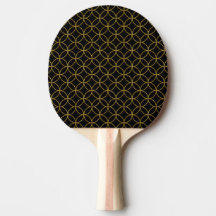 Raquette De Ping Pong Design1 traditionnel japonais - SHIPPO- Black&Gold