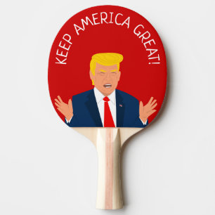 Raquette De Ping Pong Dessin animé drôle de Donald Trump pour tennis de