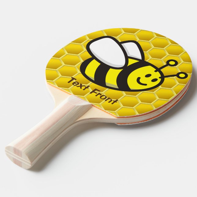 Raquette De Ping Pong Dessin sur les abeilles (Devant Angle)