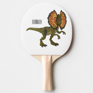 Raquette De Ping Pong Dilophosaurus dessin animé