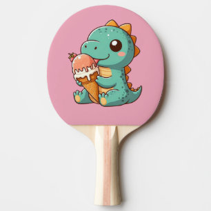 Raquette De Ping Pong Dino mignonne de glace mangeur