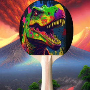Raquette De Ping Pong Dinosaur T Rex heureux